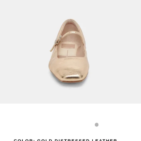 Reyes Dolce Vita Gold Leather Ballet Flat size 10 - Picture 9 of 10